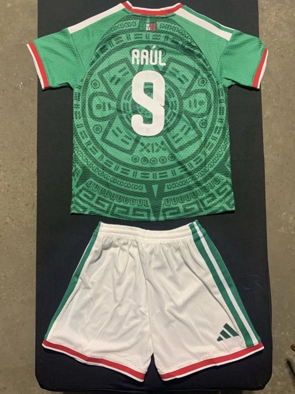 Kids Raul Jimenez Green 2026 World Cup Soccer Jersey Suit